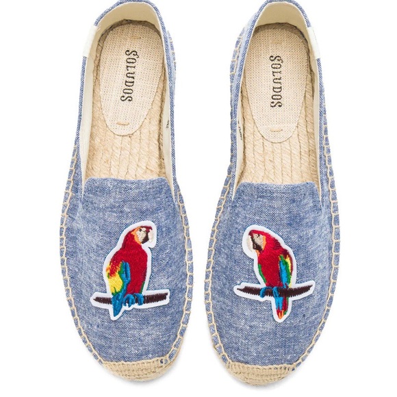 Swim Solutions Shoes - Soludos Parrot Smoking Slippers in Ocean Blue